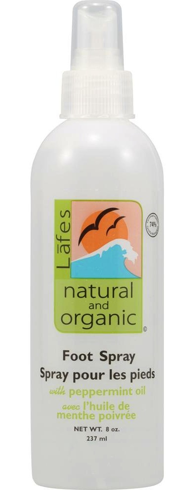 Lafes Natural Foot Spray with Organic Peppermint Oil 4 oz