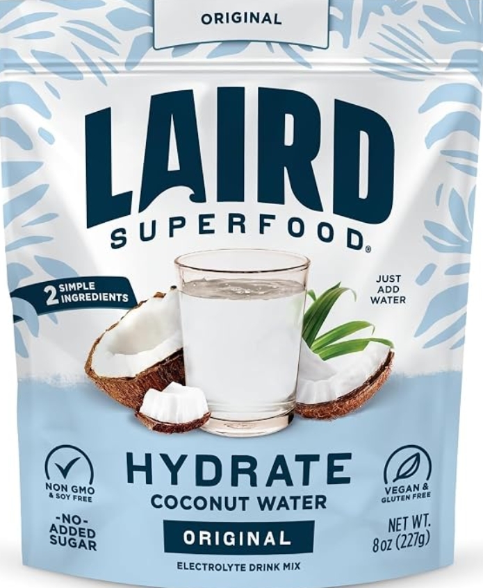 LAIRD Superfood - HYDRATE Coconut Water Powder Electrolyte Mix 8oz