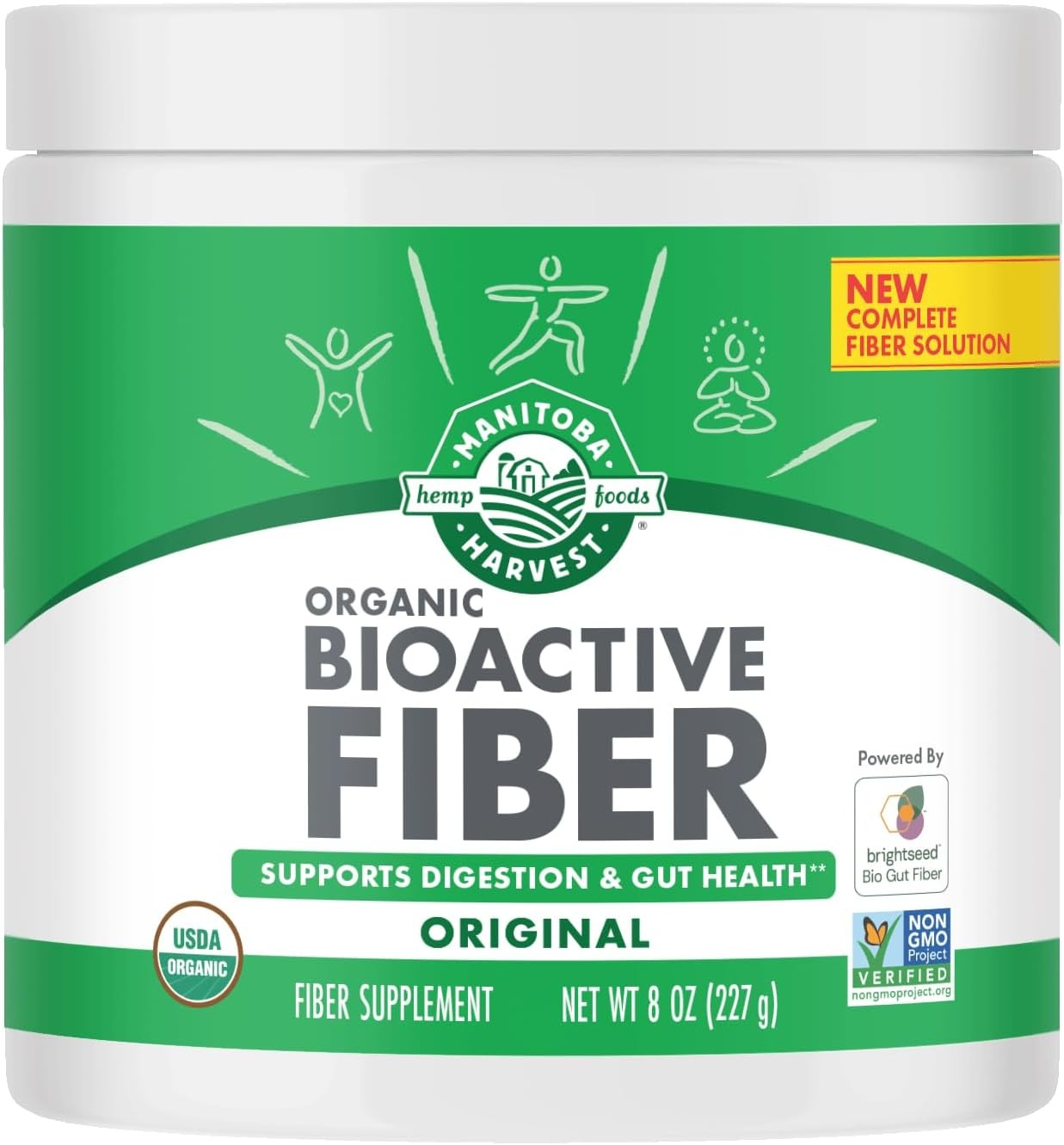 Manitoba Harvest Organic Bioactive Fiber 8/oz Original 