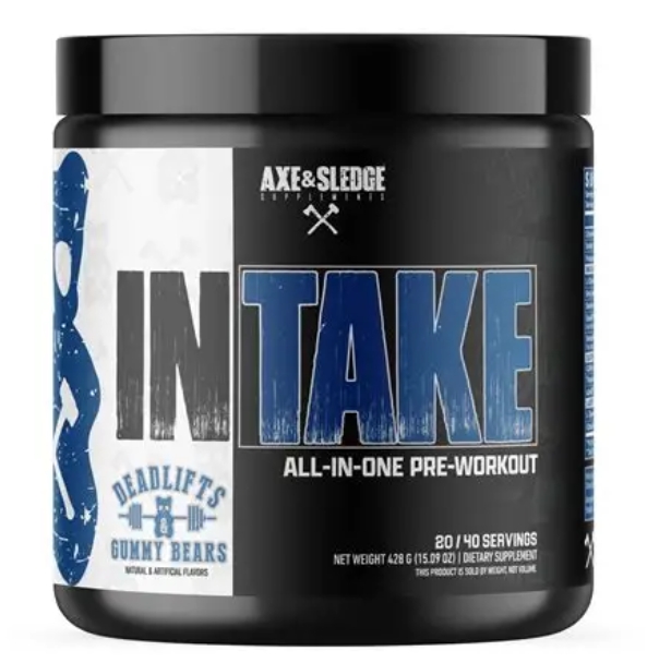 Axe & Sledge INTAKE Pre Workout Deadlifts Gummy Bears Flavor 20/40 Servings