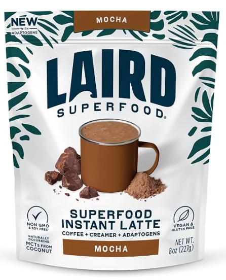 LAIRD Superfood - Creamer with Functional Mushrooms Instant Latte Mocha 8 oz