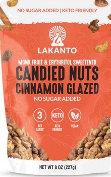 Lakanto Nuts Candied Cinmn Glzd 8Oz