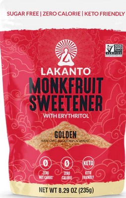 Lakanto Sweetener Pouch Golden Monk Fruit 8.29 oz