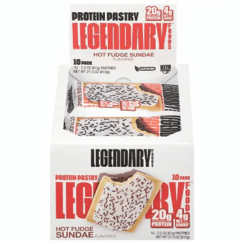 Legendary Foods Toaster Tasty Pastry Hot Fudge Sundae 10 Pack