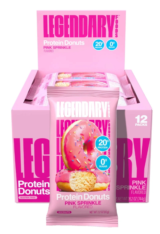 Legendary Protein Donuts Pink Sprinkle 12 pk