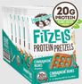 Lenny & Larry Fitzels Protein Pretzels Box of 8 bags Cinnamon Buns Flavored