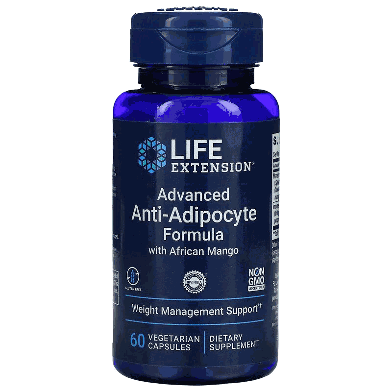Life Extension -  Advanced Anti-Adipocyte Formula 60 vegetarian capsules