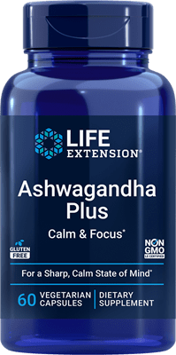 Life Extension - Ashwagandha Plus Calm & Focus 60 vegetarian capsules