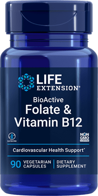 Life Extension -  BioActive Folate & Vitamin B12 90 vegetarian capsules