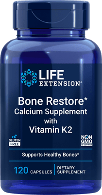 Life Extension -  Bone Restore with Vitamin K2 120 capsules