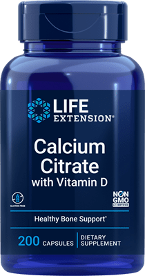 Life Extension -  Calcium Citrate with Vitamin D 200 vegetarian capsules