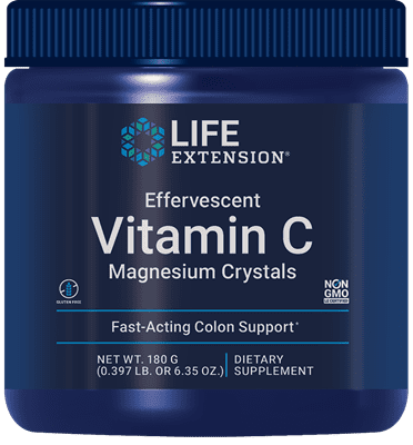 Life Extension -  Effervescent Vitamin C - Magnesium Crystals Net Wt. 180 g (0.397 lb. or 6.35 oz.)