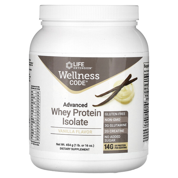 Life Extension -  Whey Protein Isolate (Natural Vanilla Flavor) 403 grams (0.89 lb. or 14.22 oz.)