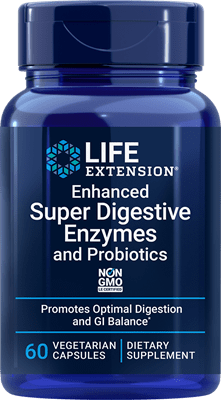 Life Extension -  Enhanced Super Digestive Enzymes With Probiotics 60 vegetarian capsules