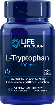 Life Extension -  L-Tryptophan 500 mg, 90 vegetarian capsules.
