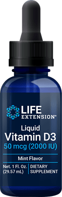 Life Extension - Liquid Vitamin D3 (Mint) 50 mcg (2000 IU), 29.57 ml