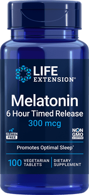 Life Extension -  Melatonin 6 Hour Timed Release 300 mcg, 100 vegetarian tablets