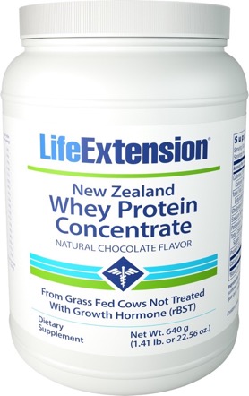 Life Extension -  New Zealand Whey Protein Concentrate (Natural Chocolate Flavor) 640 grams (1.41 lb)(#2261)