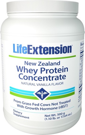 Life Extension -  New Zealand Whey Protein Concentrate (Natural Vanilla Flavor) 500 grams (1.10 lb. or 17.64 oz.)