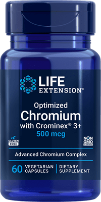 Life Extension -  Optimized Chromium with Crominex 3+ 500 mcg, 60 vegetarian capsules