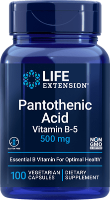 Life Extension -  Pantothenic Acid (Vitamin B-5) 500 mg, 100 vegetarian capsules