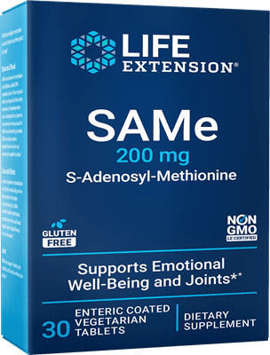 Life Extension -  SAMe (S-Adenosyl-Methionine) 200 mg, 30 enteric coated tablets