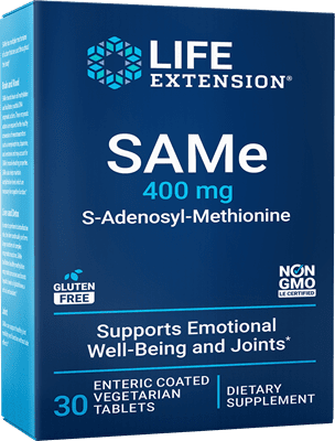 Life Extension -  SAMe (S-Adenosyl-Methionine) 400 mg, 30 enteric coated tablets