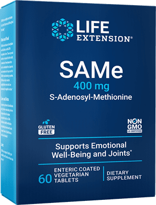 Life Extension -  SAMe (S-Adenosyl-Methionine) 400 mg, 60 enteric coated tablets