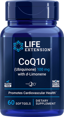 Life Extension -  Super-Absorbable CoQ10 (Ubiquinone) with d-Limonene 100 mg, 60 softgels