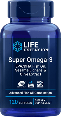 Life Extension -  Super Omega-3 EPA/DHA with Sesame Lignans & Olive Extract 120 softgels