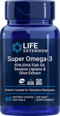 Life Extension -  Super Omega-3 EPA/DHA with Sesame Lignans & Olive Extract 60 enteric coated softgels