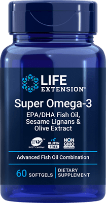 Life Extension -  Super Omega-3 EPA/DHA with Sesame Lignans & Olive Extract 60 softgels