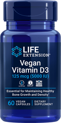 Life Extension - Vegan Vitamin D3 125 mcg (5000 IU), 60 vegan capsules
