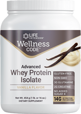 Life Extension - Wellness Code Advanced Whey Protein Isolate (Vanilla) 454 grams