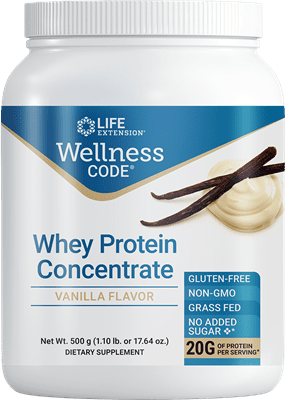 Life Extension - Wellness Code Whey Protein Concentrate (Vanilla) 500 grams