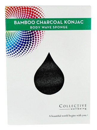 Life-Flo - Konjac Wave Body Sponge, Bamboo Charcoal 1 ea Other
