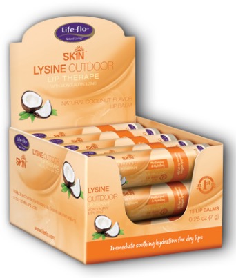 Life-Flo - MA - Counter Display - Lysine Outdoor Lip Therape 15 x 0.25oz Salve-OUT OF STOCK