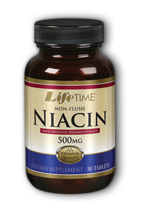 Life Time Non Flush Niacin 500mg 50 Tab
