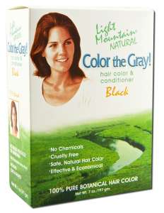 Light Mountain Henna Color The Gray Black 7 oz
