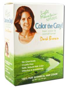 Light Mountain Henna Color The Gray Dark Brown 7 oz