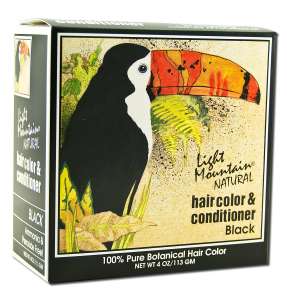 Light Mountain Henna Haircolor Black 4 oz