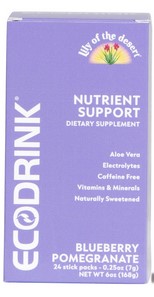 Lily Of The Desert Ecodrink Blueberry Pomegranate 24Pkt 6 oz