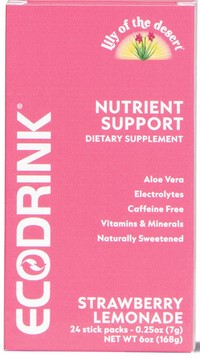 Lily Of The Desert Ecodrink Strawberry Lemonade 24Pkt 6Oz