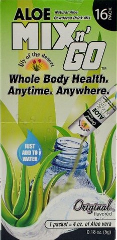 Lily of the Desert Mix N'Go Aloe Drnk Mx,Org 16 pkt