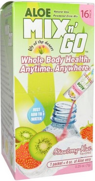 Lily of the Desert Mix N'Go Aloe Drink Mix Strawberry Kiwi 16 pkt