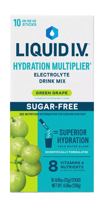 LIQUID IV Hydration Sugar Free Grape 10Ct 4.58Oz