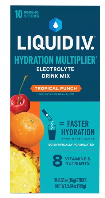 LIQUID IV Hydration Tropical Punch 10Ctbx 5.65Oz