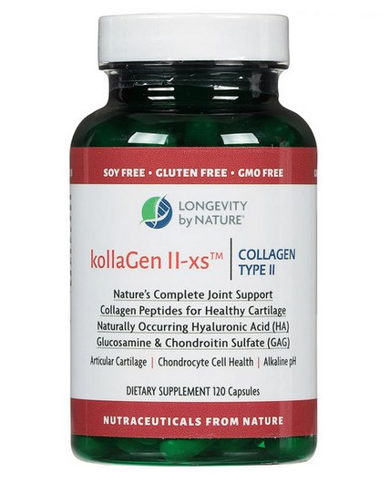 LONGEVITY by NATURE KollaGen ll-xs Collagen Type II 600 mg 120 capsule