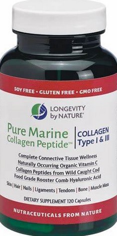 LONGEVITY by NATURE Fish Collagen with Natural Hyaluronic Acid & Essential Minerals 500 mg 120 capsule