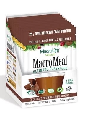MacroLife MacroMeal Omni Chocolate 10 Packet Box